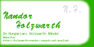 nandor holzwarth business card